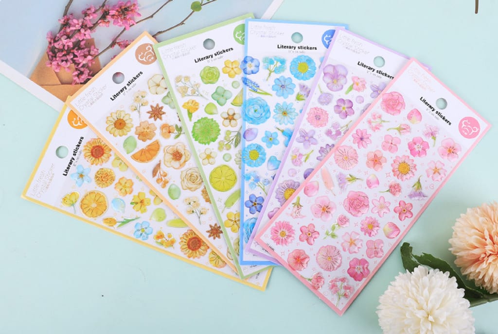 KTRS Enterprise Dream Drop Glue Crystal Sticker Bronzing Transparent Three-Dimensional Decoration Hand Account Mobile Phone Sticker Material Hand Account Sticker (Pack of 6) - Stationery | Buy online on ZillyBuy