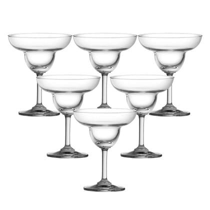 Ocean Margarita Glass Set, 200ml, Set of 6, Transparent
