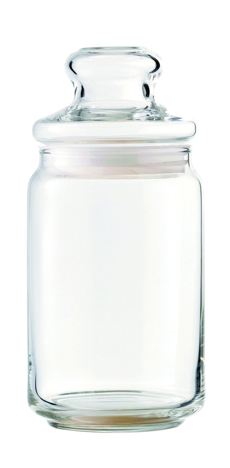 Ocean POP Glass Jar Set, 1000 ML, Set of 6, Transparent