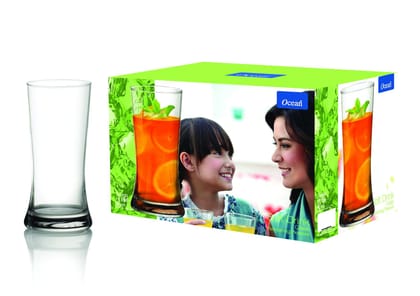 Ocean Tango Hi Ball Glass, Set of 6, 315ml, Transparent