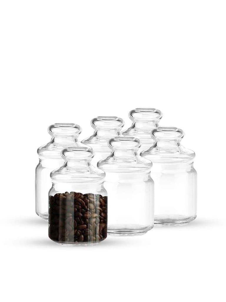 Ocean Glass Lid Pop Jar, 500Ml, Set Of 6