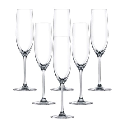 LUCARIS Bangkok Bliss Champagne Wine Glass Set 180 ml | Red Wine & White Wine Party Glasses