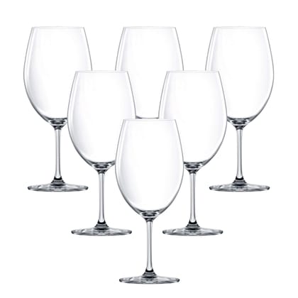 LUCARIS Bangkok Bliss Bordeaux Wine Glass Set of 6-745 ml | Red Wine & White Wine Party Glasses