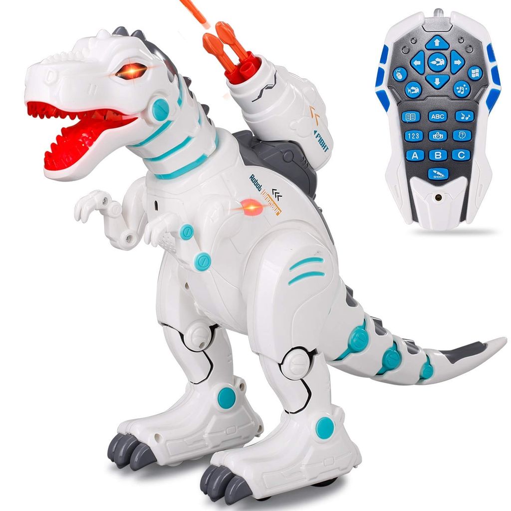 KTRS Enterprise Remote Control Waking Robot Dinosaur Toy for Kids - Fire Spray Effect, On Wheels, Wireless Remote Control, Sound & Music, Intelligent Robot Programming Early Education Toy - Toys and Games | Buy online on ZillyBuy