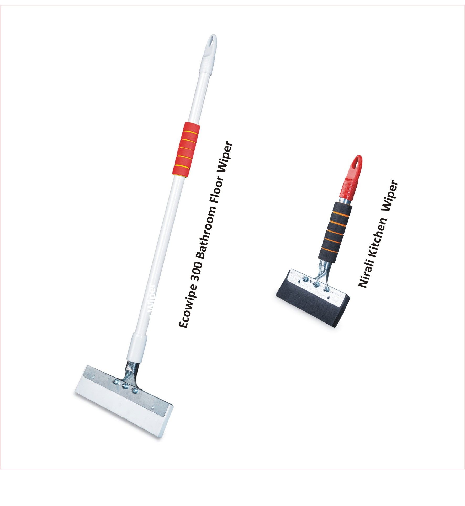Vimal Combo Set of Ecowipe 300 (12 inch wide) Bathroom Floor Cleaning Wiper and Nirali (6 inch wide) Kitchen Platform Floor Cleaner Wiper