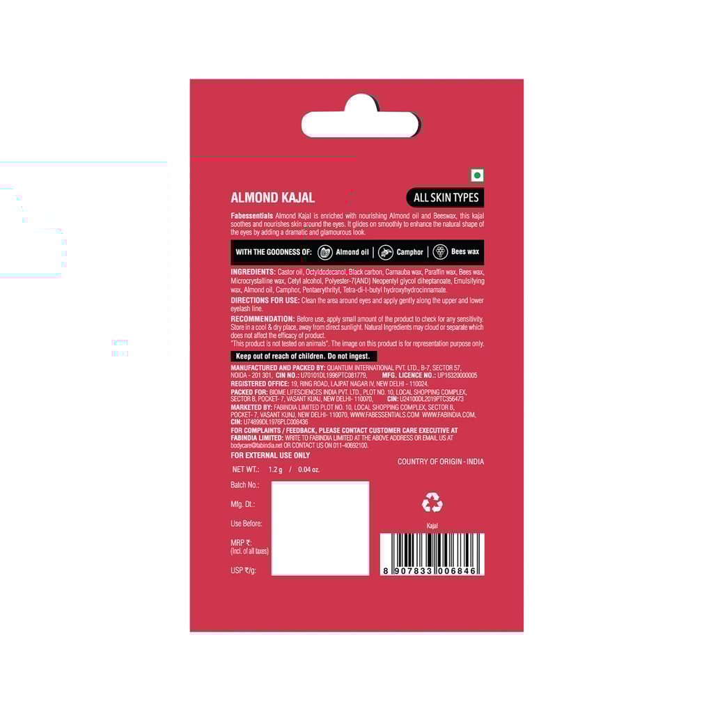 Fabessentials Almond Kajal- 1.2 gm