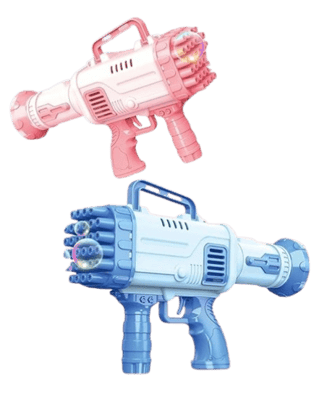 GRAPHENE 32 Hole Electric Gatling Bubble machine Gun for Kids with Soap Solution Indoor and Outdoor Toys for Toddlers Bubble Launcher Machine for Girls and Boys (Color as per Stock)