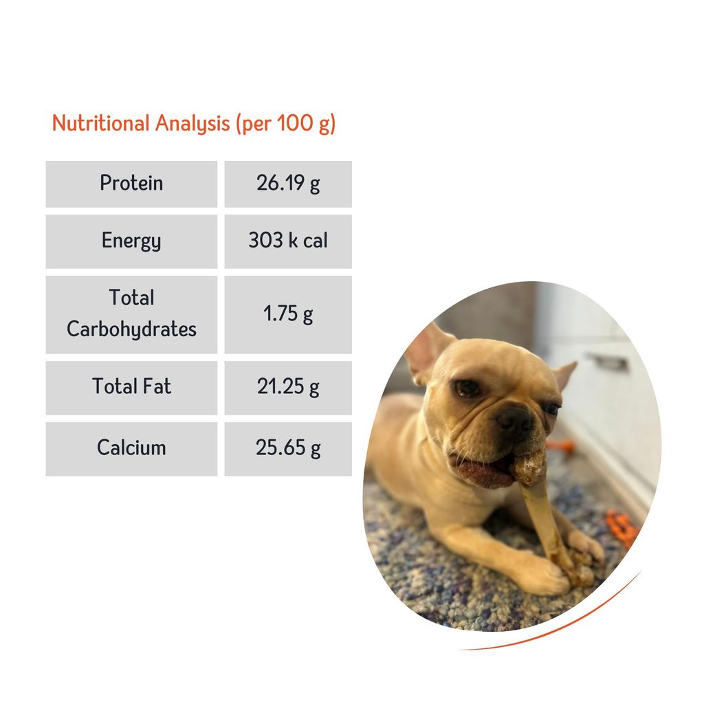 Nuts over Mutts Dehydrated Pork Bone, Chewing Bone for Dogs, Dehydrated Dental Bone for Dogs, All Natural Dog Treat, Protein and Calcium Rich, 1 Pack (2 Bones) for Rs 649/-