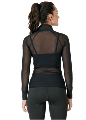Body Smith Women Solid Full Sleeves Mesh Zipper