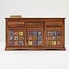 SAHIRAM CHOUDHARY ; Solid Sheesham Wood Wooden Cabinet Sideboard with 3 Drawers and 3-Door Storage (Honey Finish)