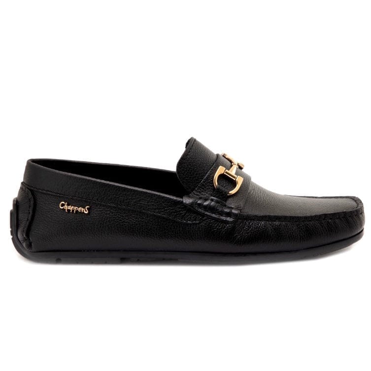 Django - Black/Gold Handmade Leather Sandals