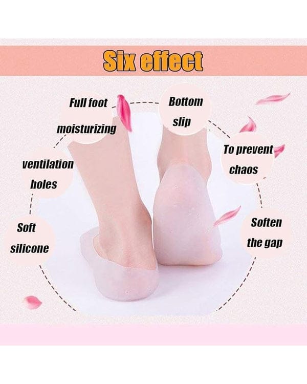 Unisex Silicone Gel Half Insoles for Heel Pain Relief, Plantar Fasciitis, Bone Spur, Bruised Heel, Heel Swelling and Dry Cracked Heels