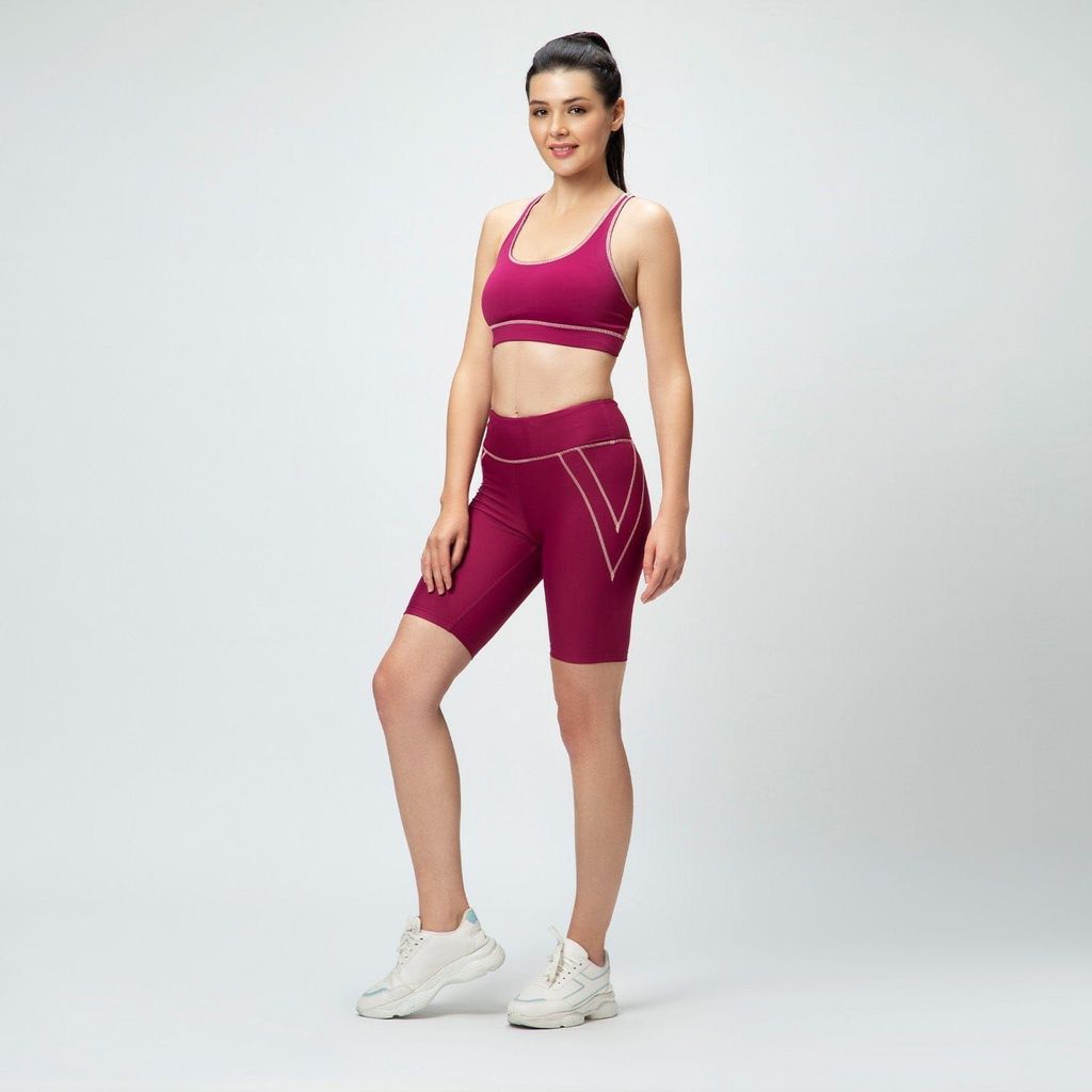 Tic Tac Cycling Shorts - Caramel Magenta