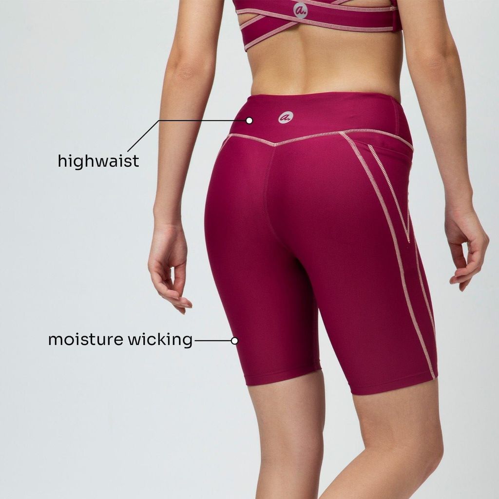 Tic Tac Cycling Shorts - Caramel Magenta