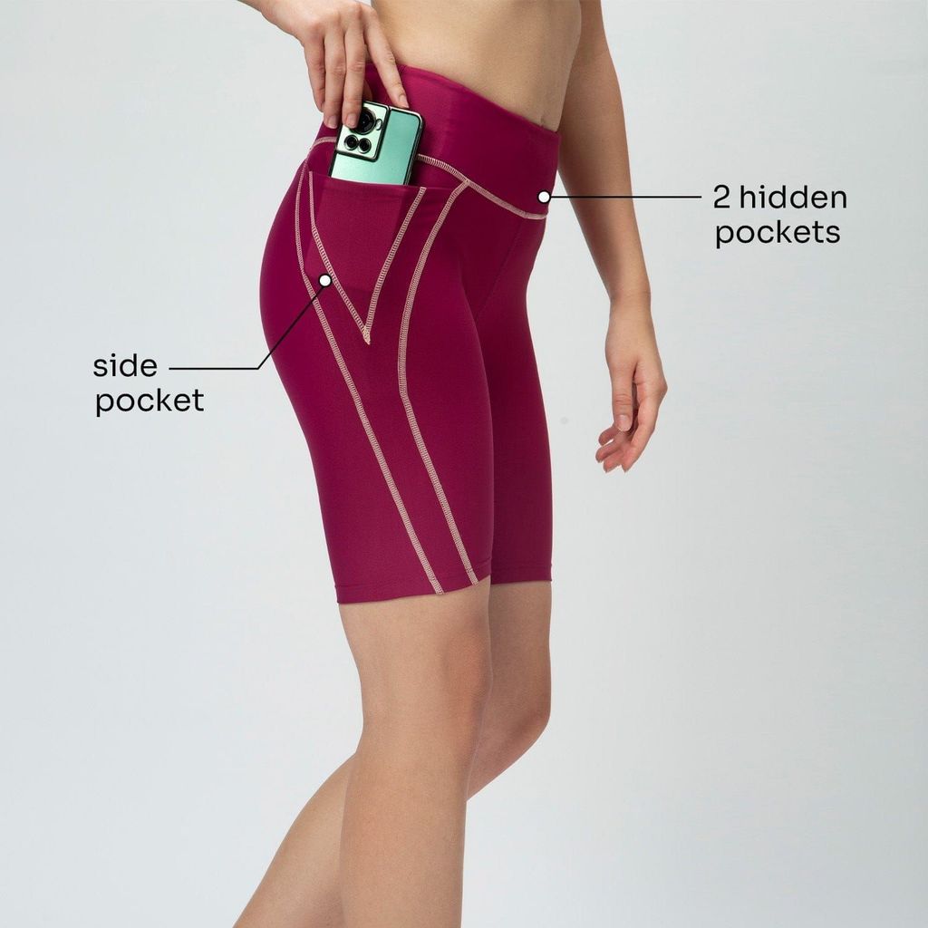 Tic Tac Cycling Shorts - Caramel Magenta