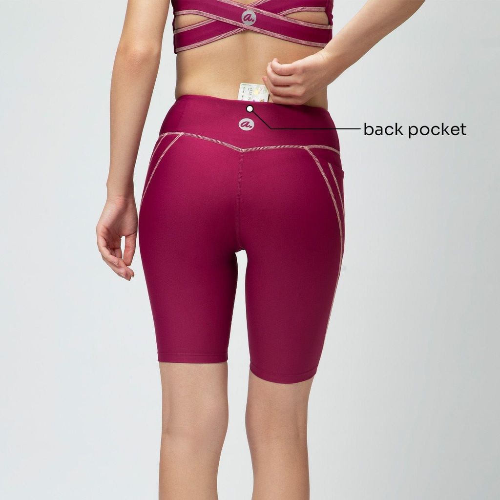 Tic Tac Cycling Shorts - Caramel Magenta