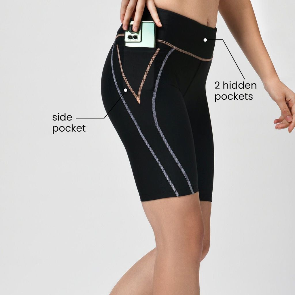 Tic Tac Cycling Shorts - Twilight Black