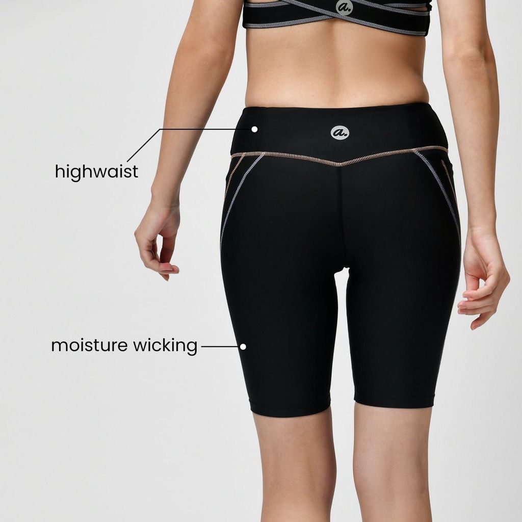 Tic Tac Cycling Shorts - Twilight Black