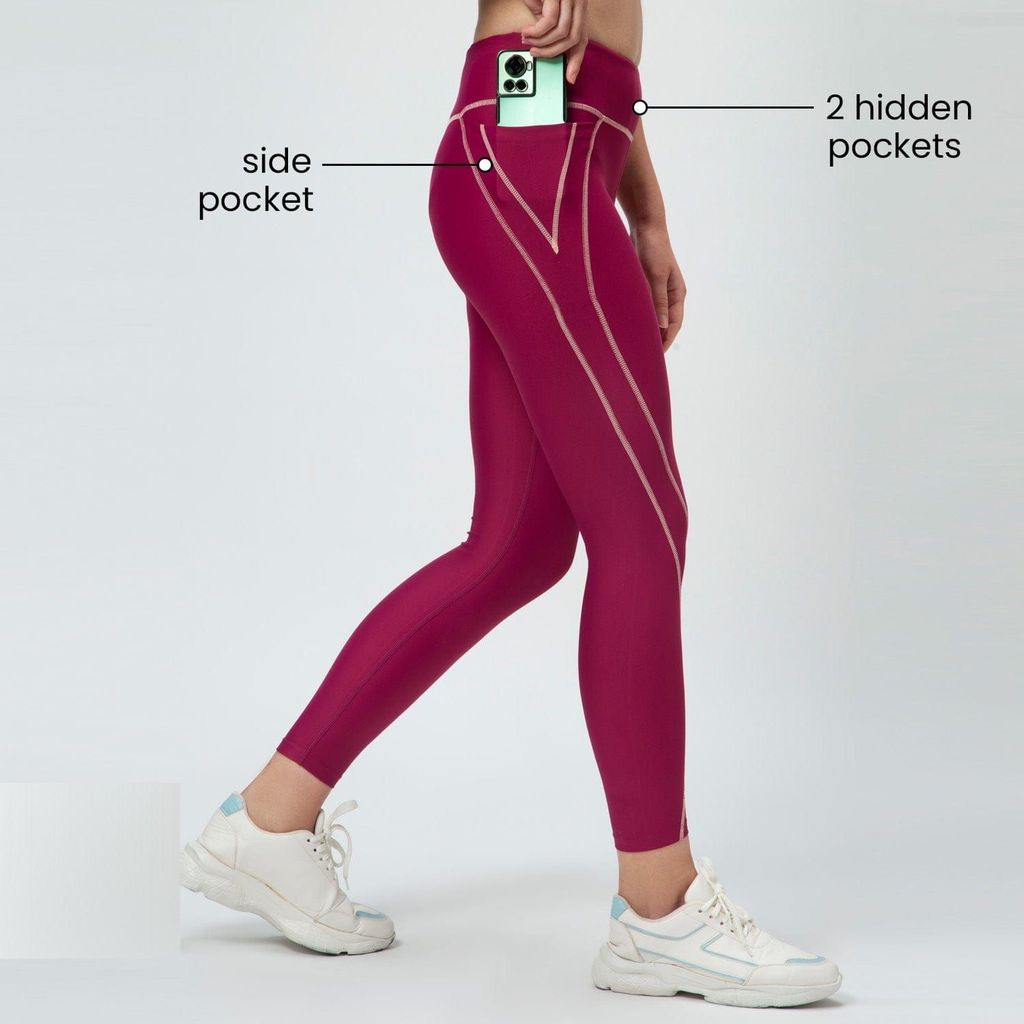 Extreme Uplift Leggings - Caramel Magenta ( Full Length )