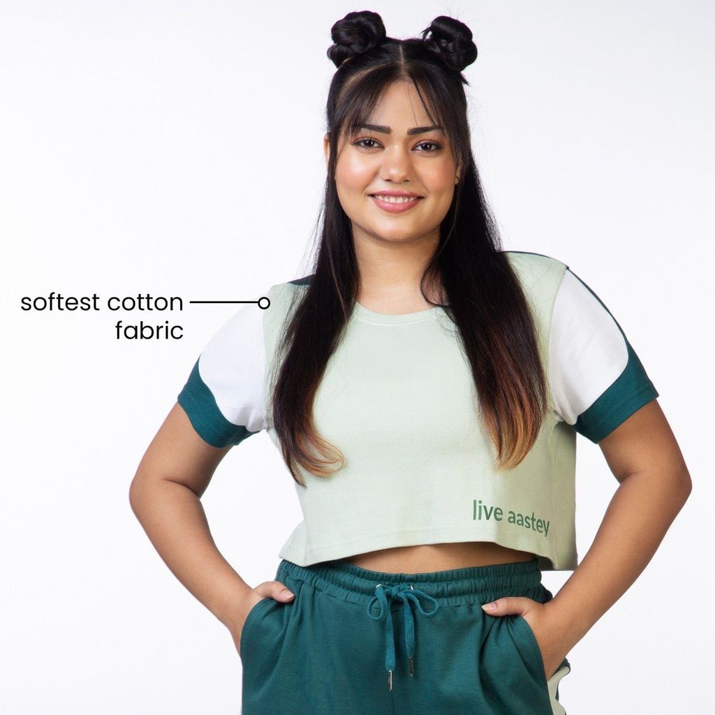Am-To-Pm Crop Top - Forest Green
