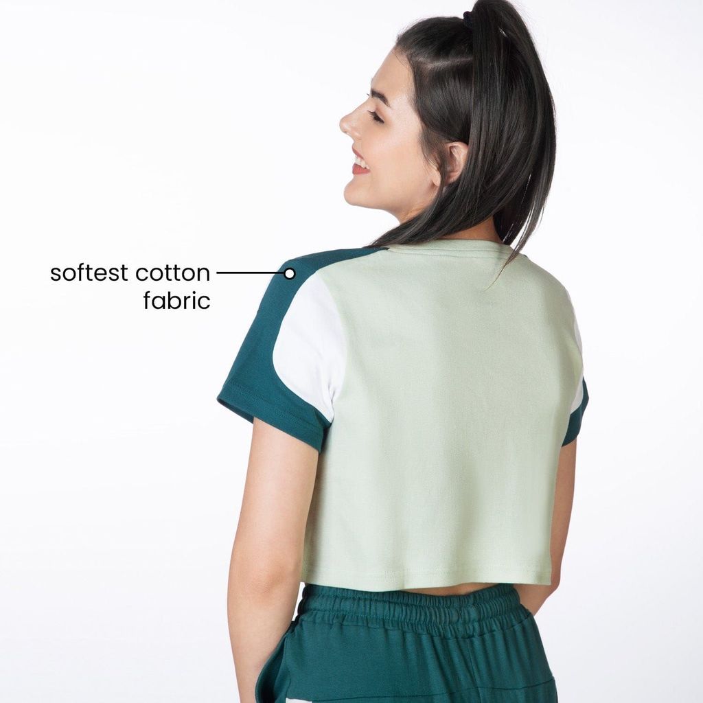 Am-To-Pm Crop Top - Forest Green