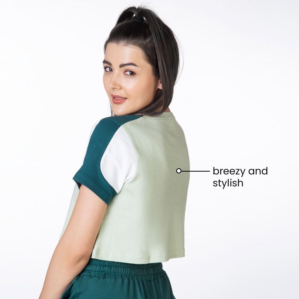 Am-To-Pm Crop Top - Forest Green