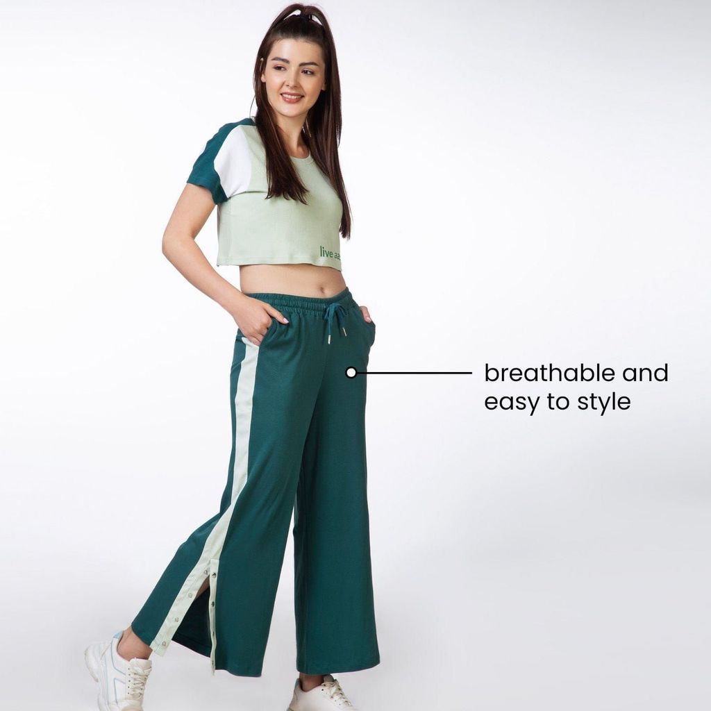 Am-To-Pm Wide Leg Pants - Forest Green