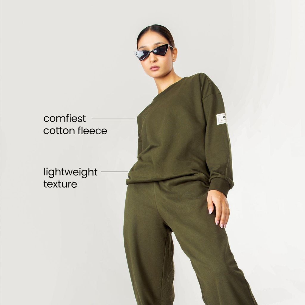 Get Cosy Sweatshirt - Olive Green