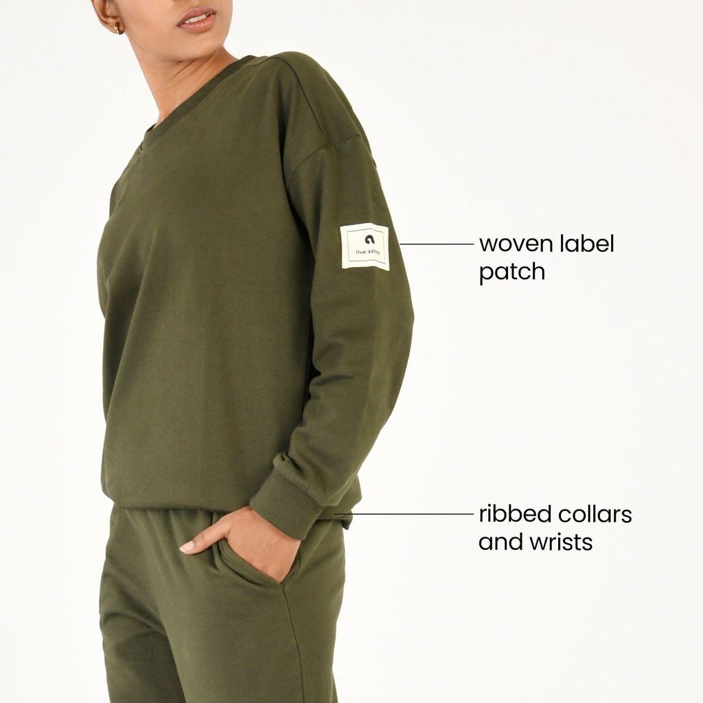 Get Cosy Sweatshirt - Olive Green