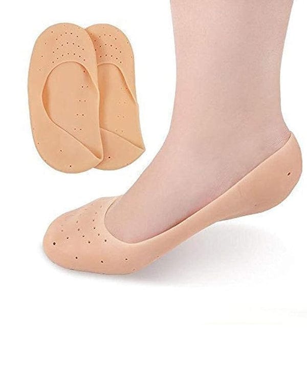 Unisex Silicone Gel Half Insoles for Heel Pain Relief, Plantar Fasciitis, Bone Spur, Bruised Heel, Heel Swelling and Dry Cracked Heels