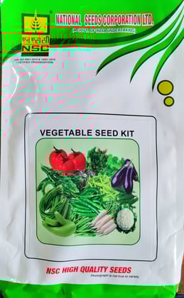 Vegetable Seed Kit - High Quality Seeds (Coriander-, Lalsag, Palak, Guar, Brinjal, Frenchbean, Tomato, Bottlegourd, Cucumber, Green Saag, Bhindi and Spongegourd)
