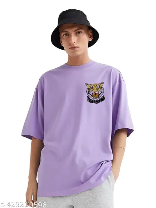 Men's Oversized T-Shirt with Tiger Graphic
