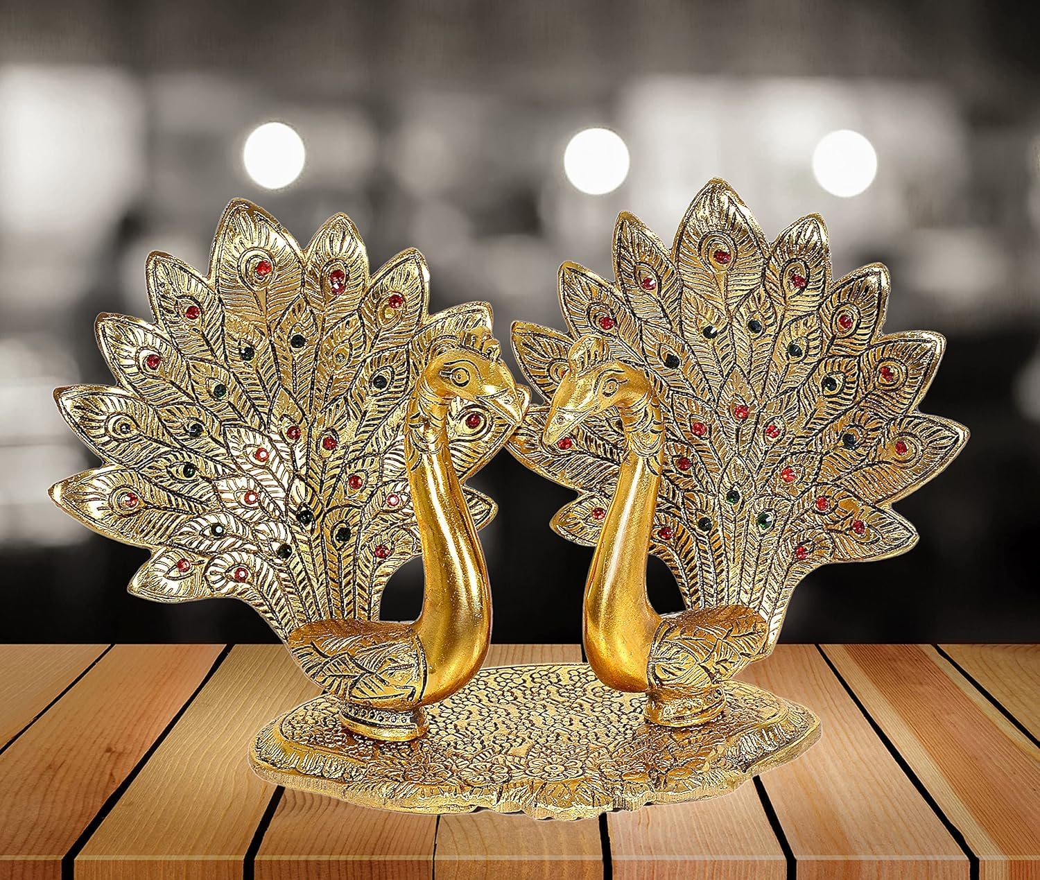 Bharat Saini Art ; Metal Couple Swan Duck Statue Showpiece Home Decor Kids Room Decor for Gift White Height 6 Inches