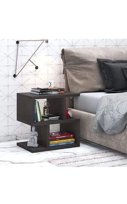 Shri Jangid Udhyog  ; Super mart Shape Bed Side Multipurpose Table for Home and Offices Matte Finish (Wenge)