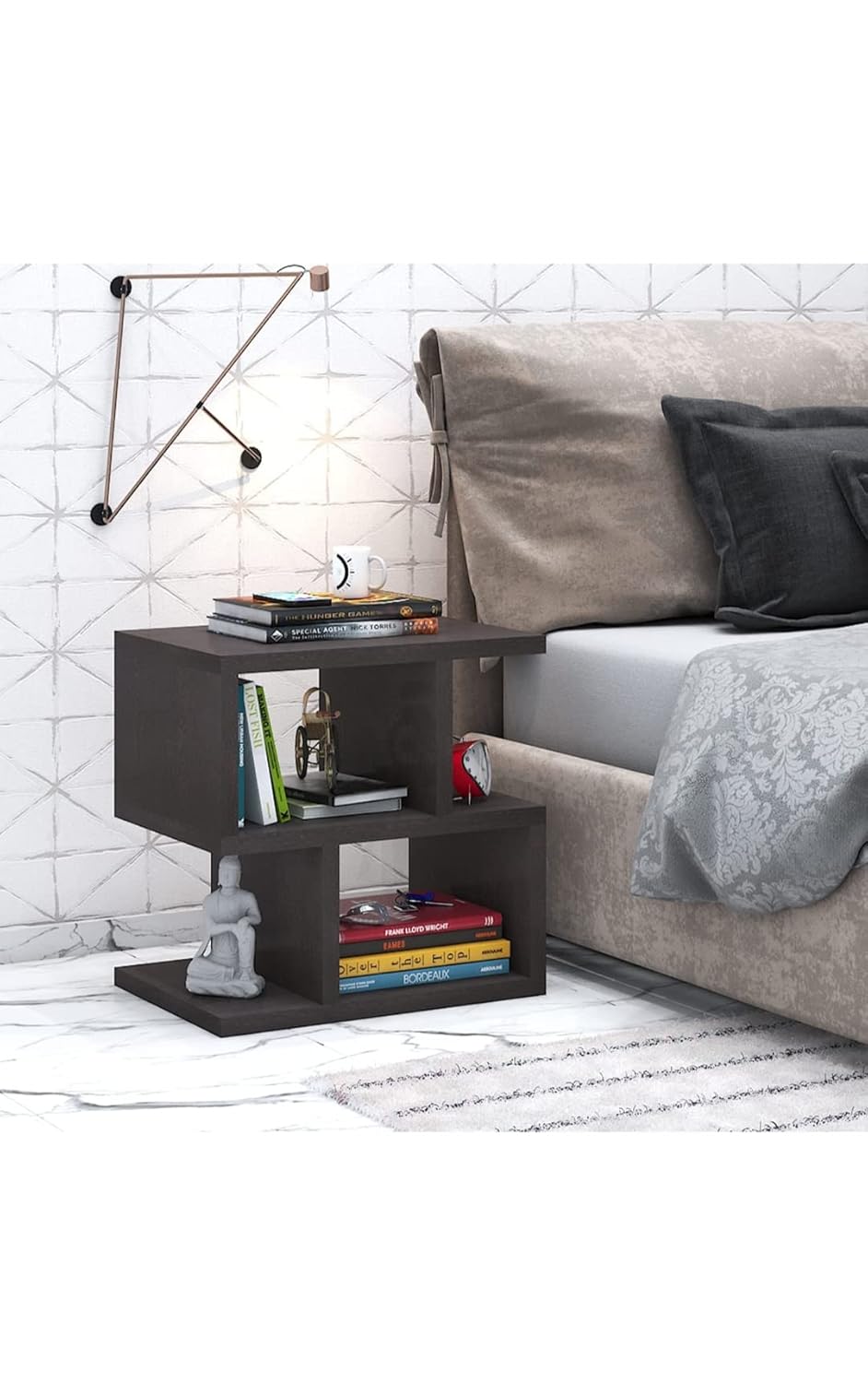Shri Jangid Udhyog  ; Super mart Shape Bed Side Multipurpose Table for Home and Offices Matte Finish (Wenge)