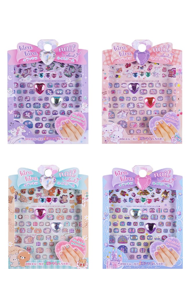 KTRS Enterprise Stickers for Kids Nail Art Cute Nail Stickers 4 Sheets Self Adhesive DIY Nail Art Decoration Nail Decorations Fashion Accessories for Girls Woman 4 Pack (Nail Stickers) - Stationery | Buy online on ZillyBuy