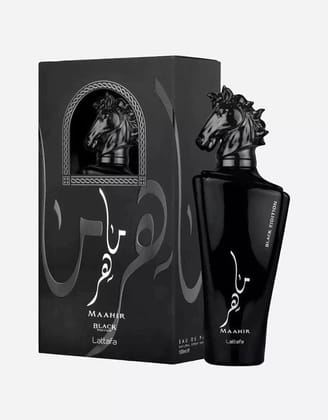 Lattafa Maahir Black Edition Eau De Parfum, 100ml, Unisex Perfume, Oriental Woody Fragrance