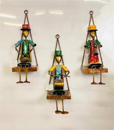 Jayant ; Musician Joker with Hanging Legs Wall Frame (Set of 2) Random Musician - for Diwali Gifts Home Decoration | Gifts | Home Decor | Table Top