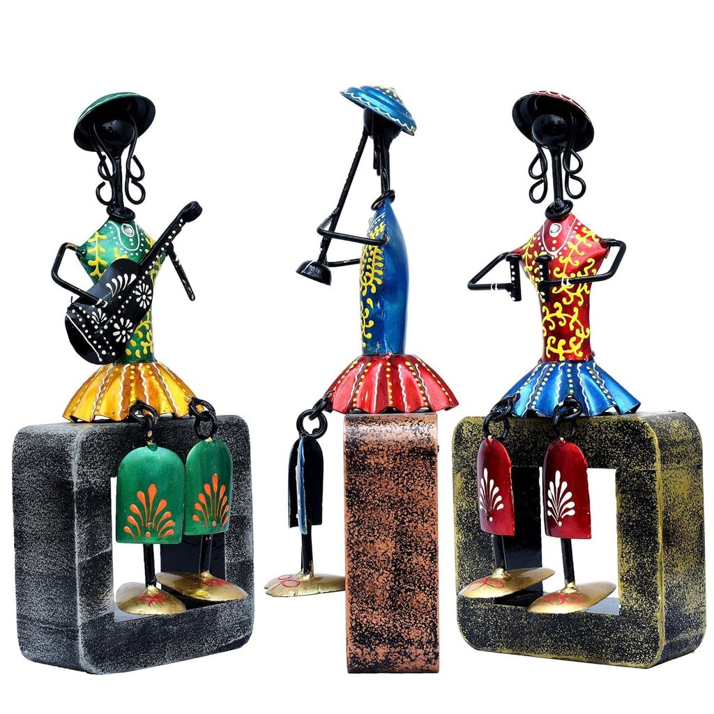 Riddhi Siddhi Handicraft ; Hand Made Wooden Metal Mini Dolls Musicians for, House, Office, Hotel, Wedding, Ceremonies, Birthday Gifts, Diwali and Festival Gifts.by S.kumar Creations