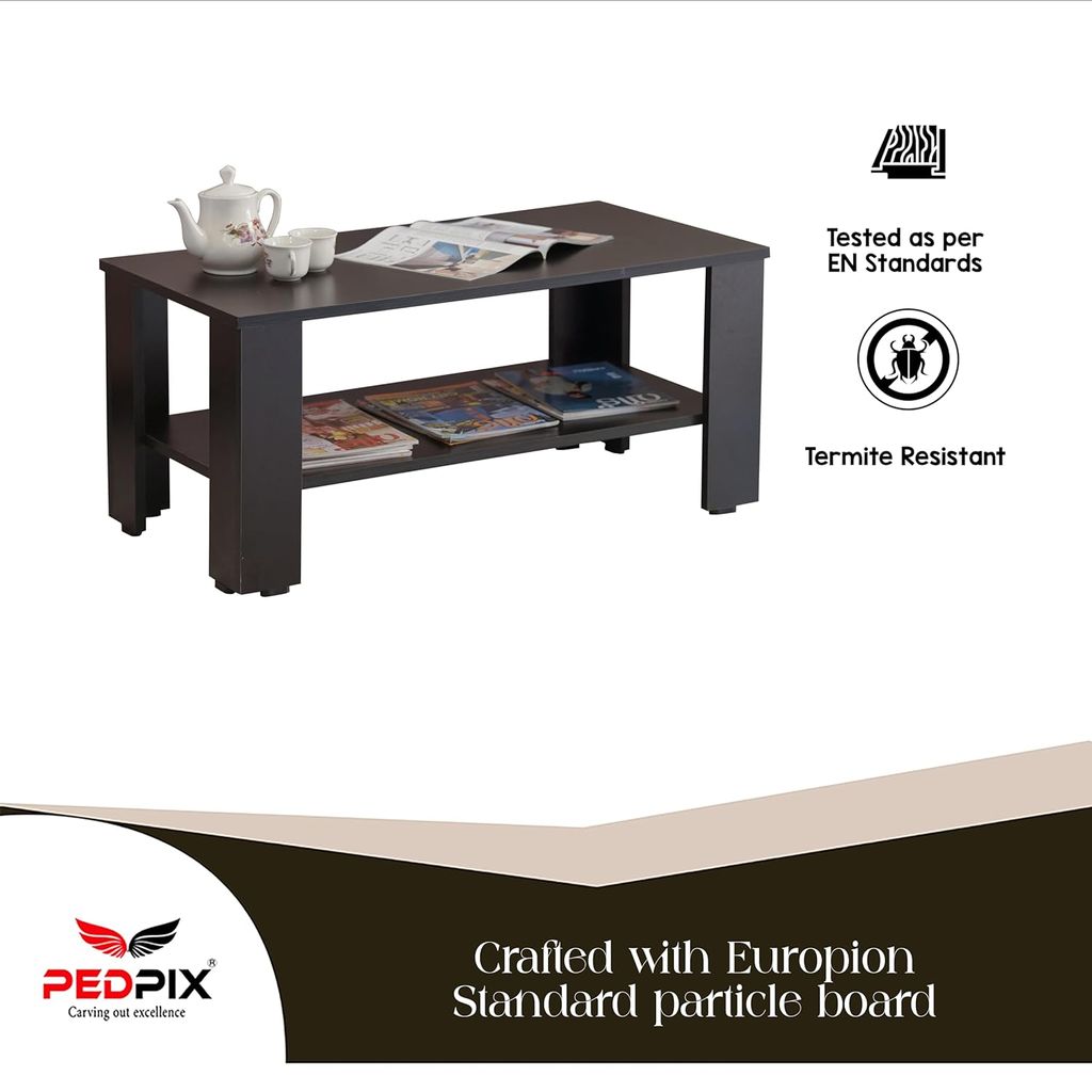 hukamart ; Wood Coffee Table with Storage Shelf, Stylish Wooden Living Room Furniture