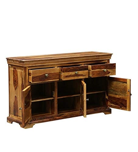 hukamart ; Wooden Sideboard Cabinets/Sideboard Cabinet for Living Room Teak Finish