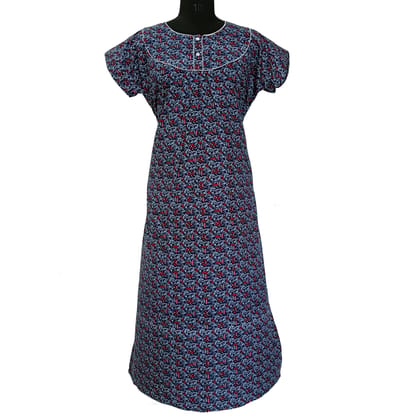 indian cotton night dress Maxi Nightgown For Women – Printed Long Sleep With Pockets, Round Neck, Front Buttons Blue Plunge Neckline Bodycon Best Heel Pain Shoes for Women and Men Pajamas Item No Adult Dress:S