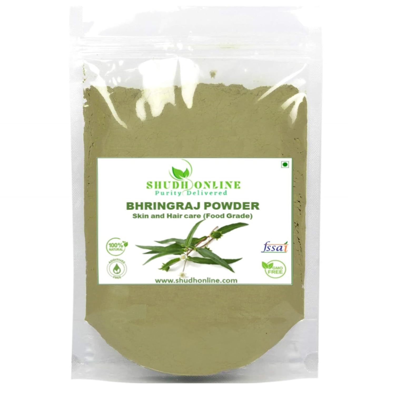 TAMRANSH Shudh Online Bhringraj Powder, 100% Natural, Skin and Hair Care (Food Grade), 200 gm