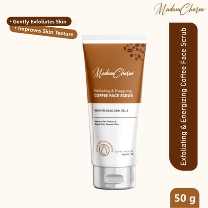 MadamCharm Coffee Face Scrub | Gently Exfoliates Skin for Dead skin Removal | Remove Blackheads | 50g