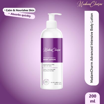 MadamCharm Advanced Intensive Body Lotion 200ml | SPF 15 | Moisturize Heal Very Dry Skin | Vitamin E