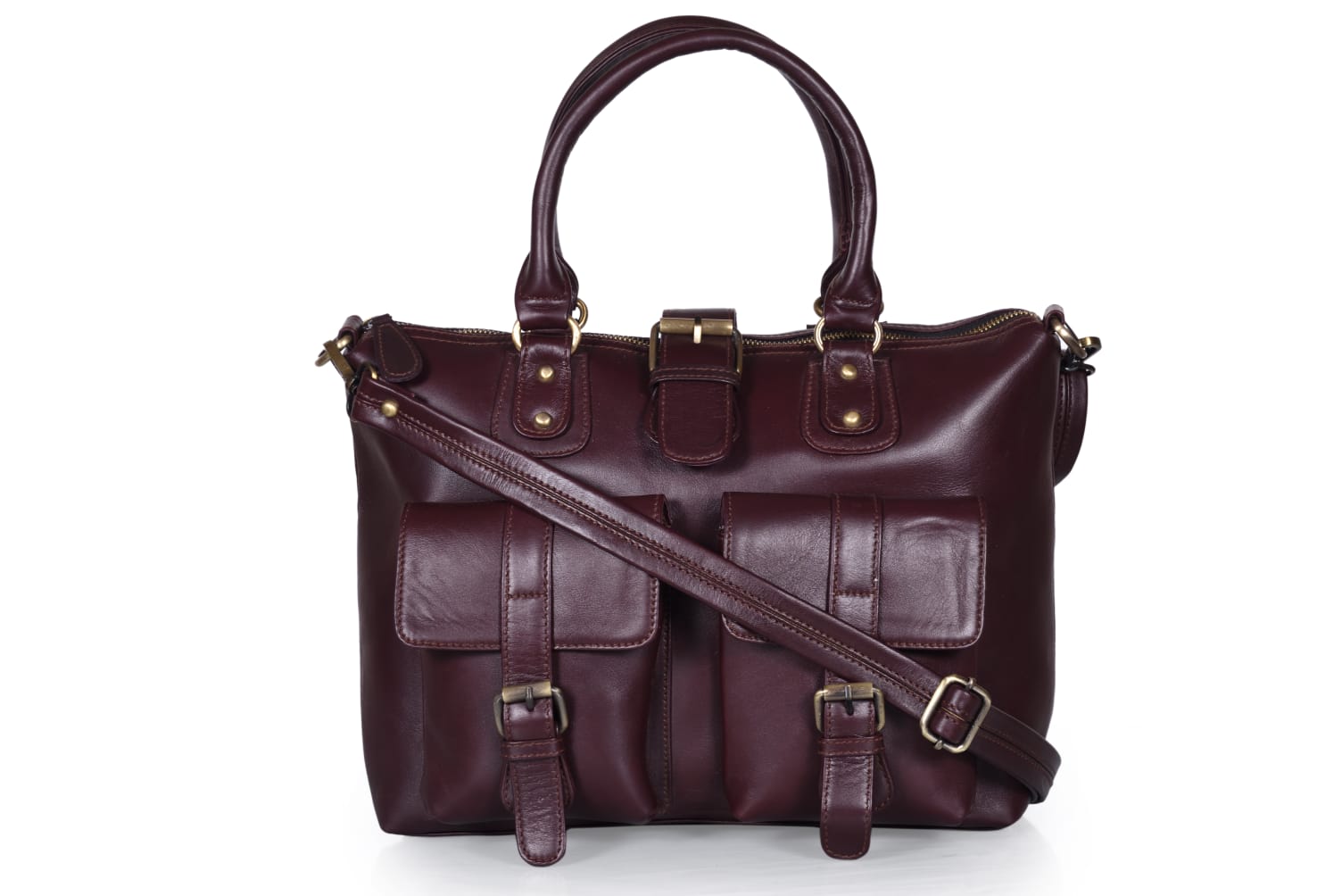 Joyait Leather Handicraft - Top Grain Cowhide Leather, 16  Leather Ladies' Laptop Briefcase