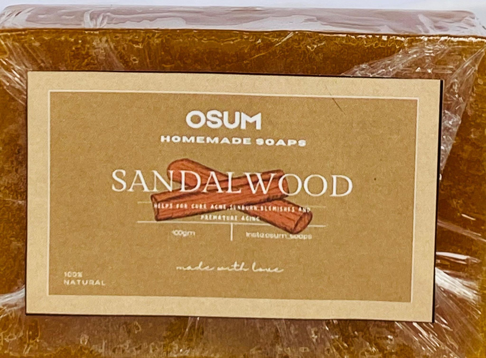 OSUM HERBAL HOMEMADE SOAPS-SANDAL WOOD SOAP 100gms