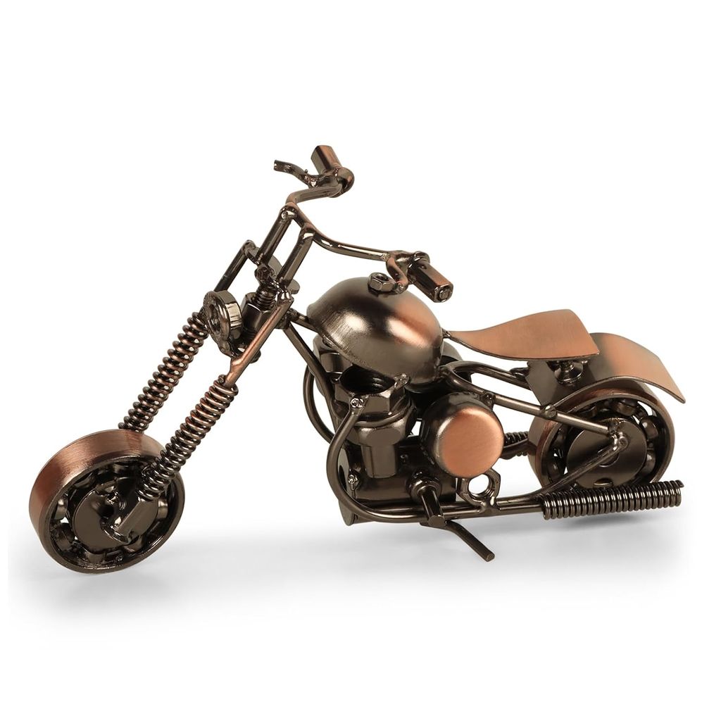 Lucky Handicraft -Iron Bike Miniature Figurine, Standard, Brown, 1 Piece