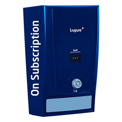 Livpure Rental Water Purifier | Family Plan | 12 months Subscription | Bolt RO+UV+Mineraliser | 7 L Storage | No Service Cost & Free Filter Replacement for Lifetime | Suitable for all Water Sources