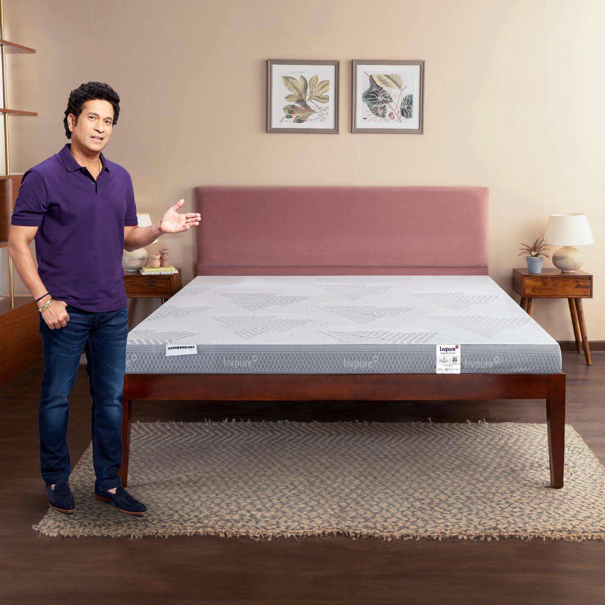 Livpure Smart DUOS FLIP Reversible HR Foam Mattress |3D SleepTech Crafted Zones| Ergonomic Support ComfortScience Foam| High GSM Sporty Fabric|Queen Bed (75x60x5) inch, Washable Zipper Cover